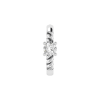 Avelisse Knot Diamond Hoop Earrings - Thumbnail Image 4