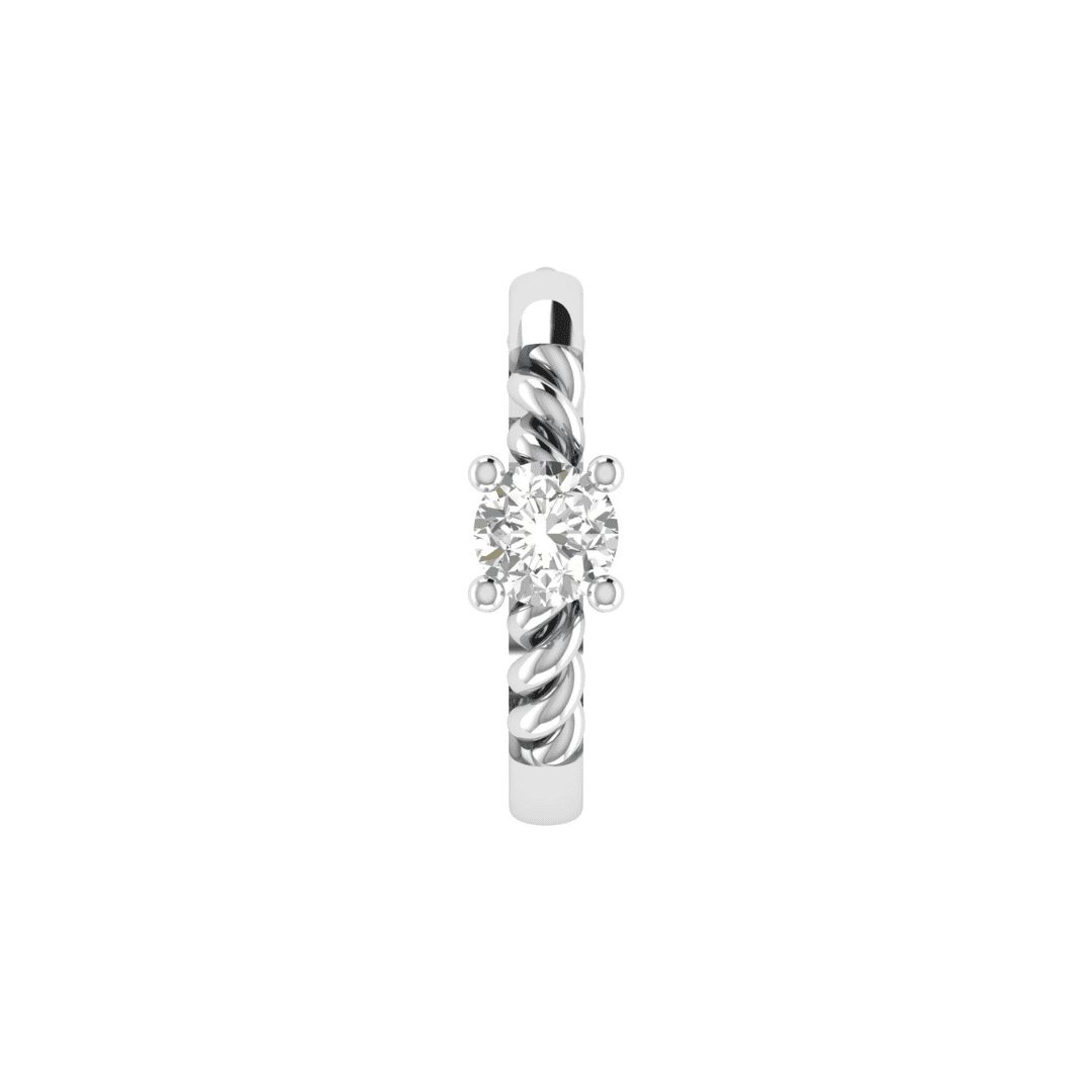 Avelisse Knot Diamond Hoop Earrings - Image 4