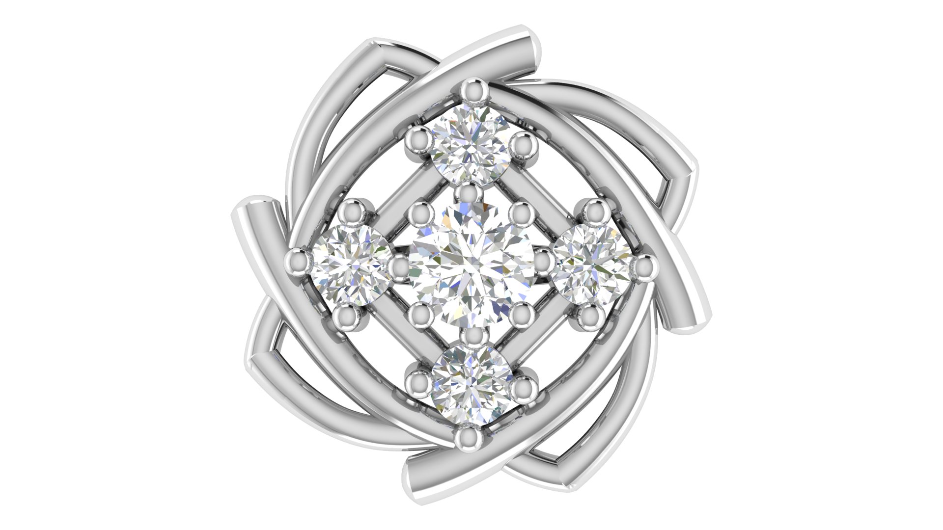 Eternal Bloom Diamond Earrings - Image 4