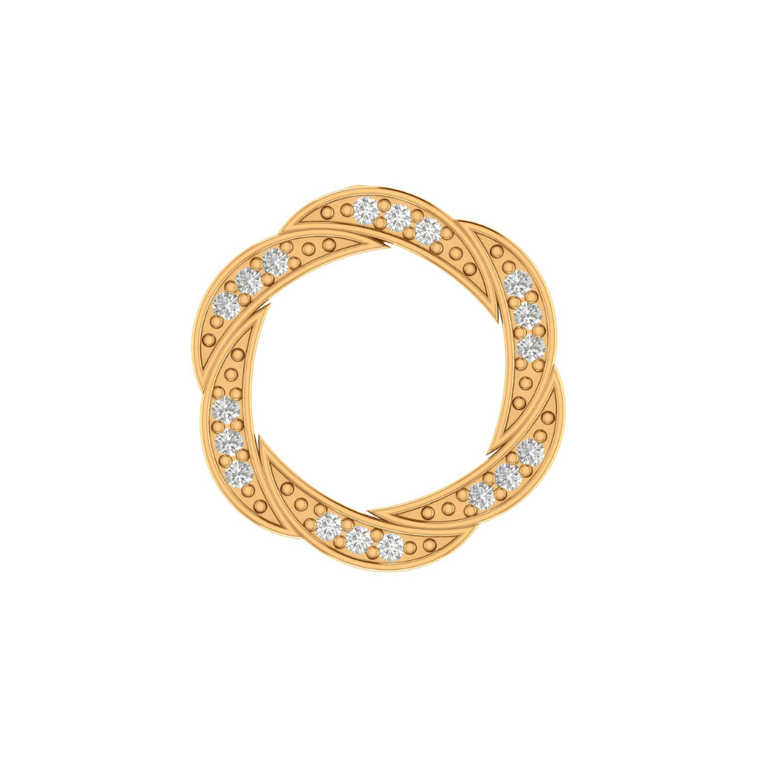 Cirelle Weave Diamond Earrings - Image 1