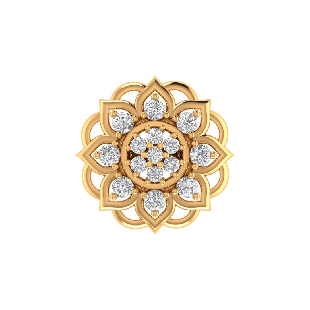 Zarielle Mandala Diamond Earrings - Image 1