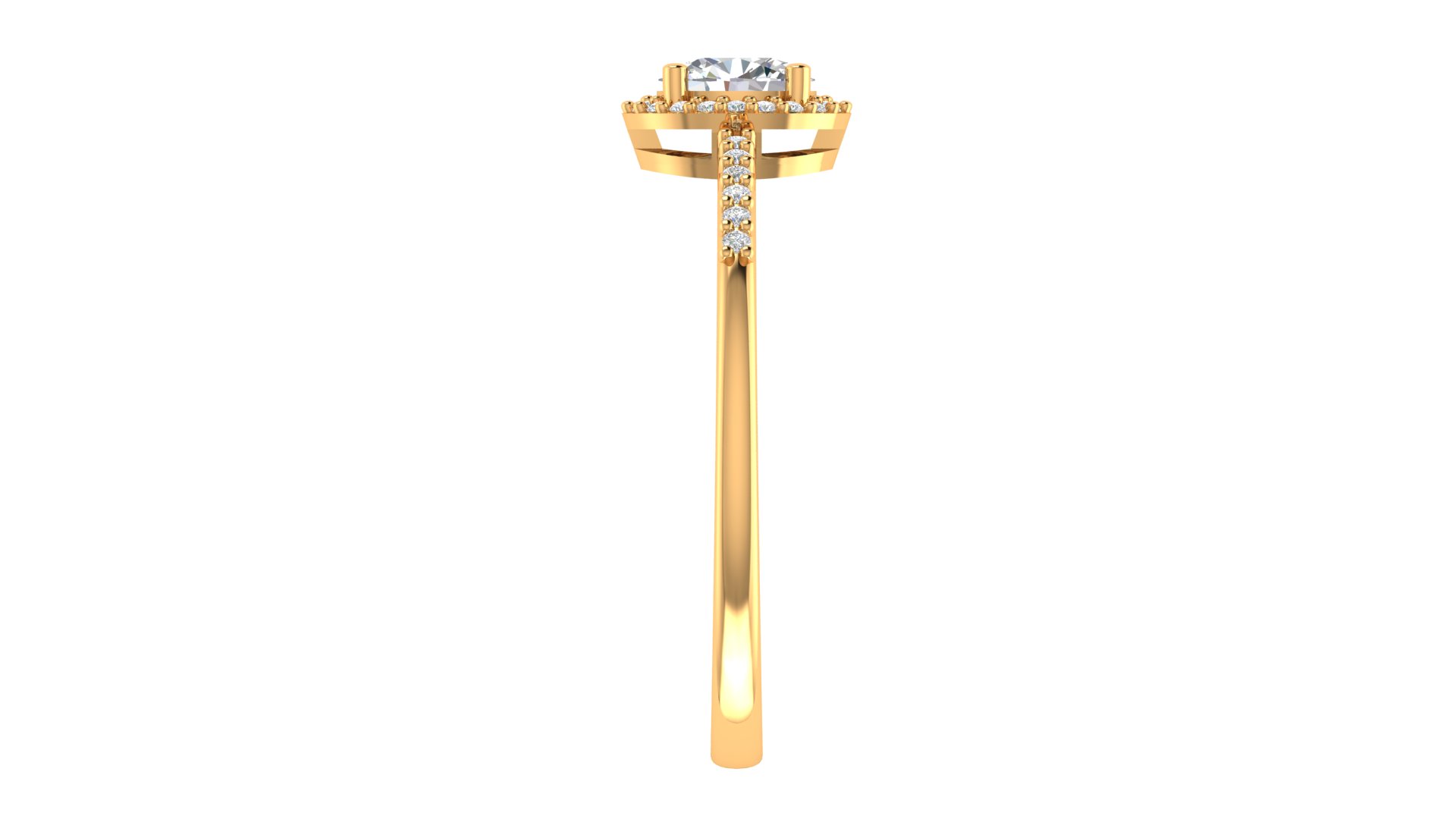 Classic Halo Diamond Ring - Image 4