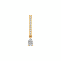 Seravelle Arc Diamond Huggie Earrings - Thumbnail Image 1