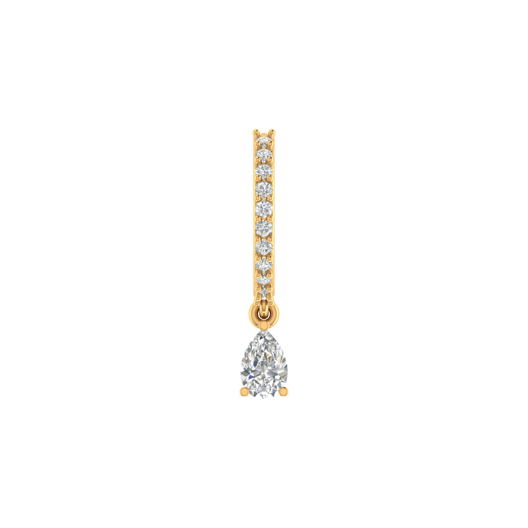 Seravelle Arc Diamond Huggie Earrings - Image 1