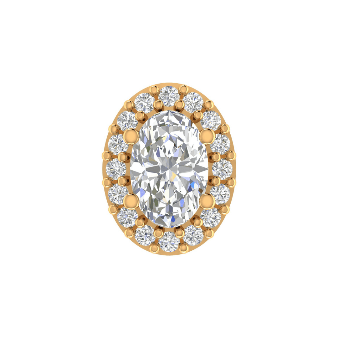 Ophielle Halo Diamond Earrings - Image 1