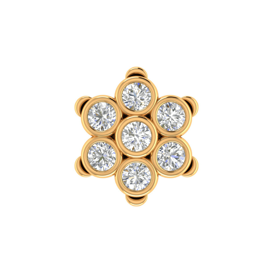 Orlienne Radiant Cluster Diamond Earrings - Image 1