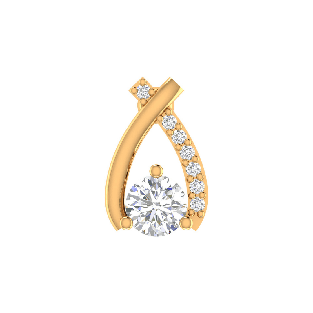 Lysandra Curve Diamond Earrings - Image 1
