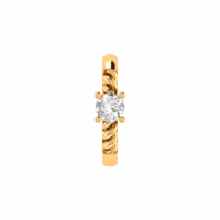 Avelisse Knot Diamond Hoop Earrings - Thumbnail Image 1