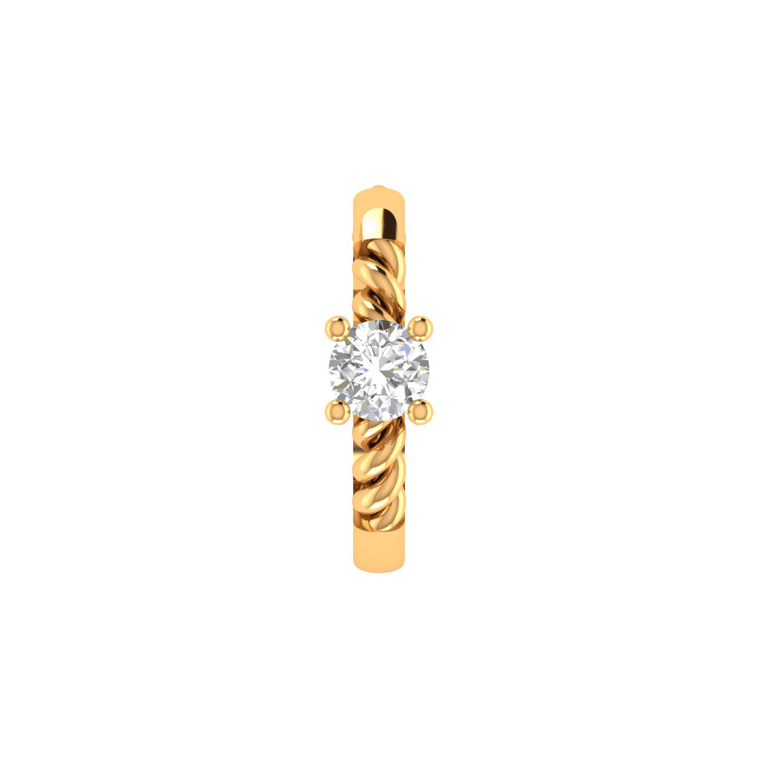 Avelisse Knot Diamond Hoop Earrings - Image 1