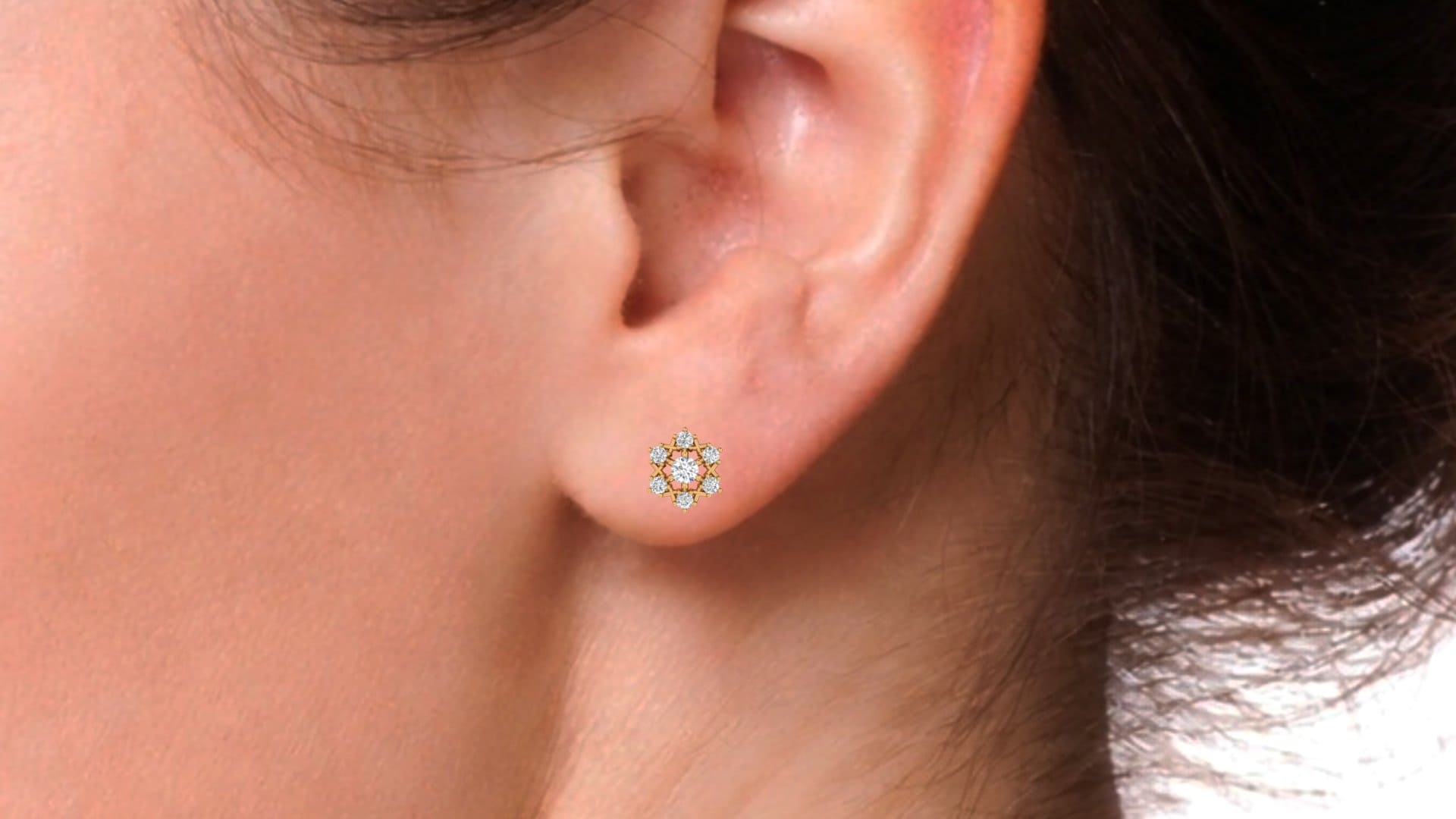 Celestia Bloom Diamond Studs - Image 8
