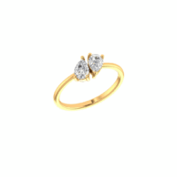 Double Heart Diamond Ring - Thumbnail Image 1