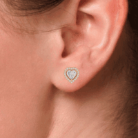 Seraphielle Heart Diamond Earrings - Thumbnail Image 8