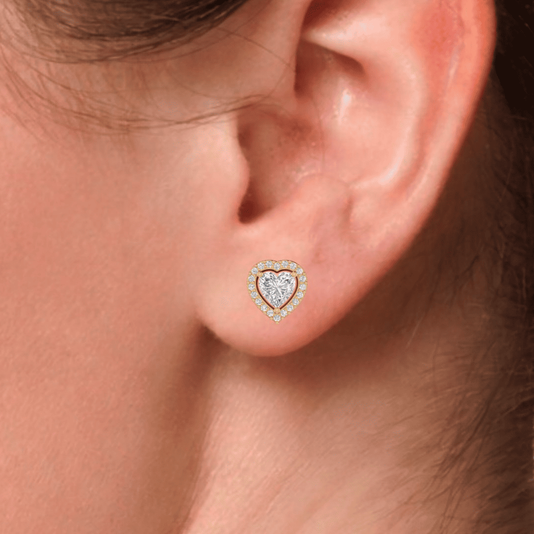 Seraphielle Heart Diamond Earrings - Image 8
