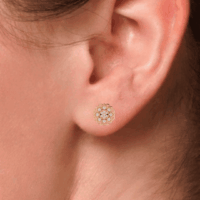 Zarielle Mandala Diamond Earrings - Thumbnail Image 8