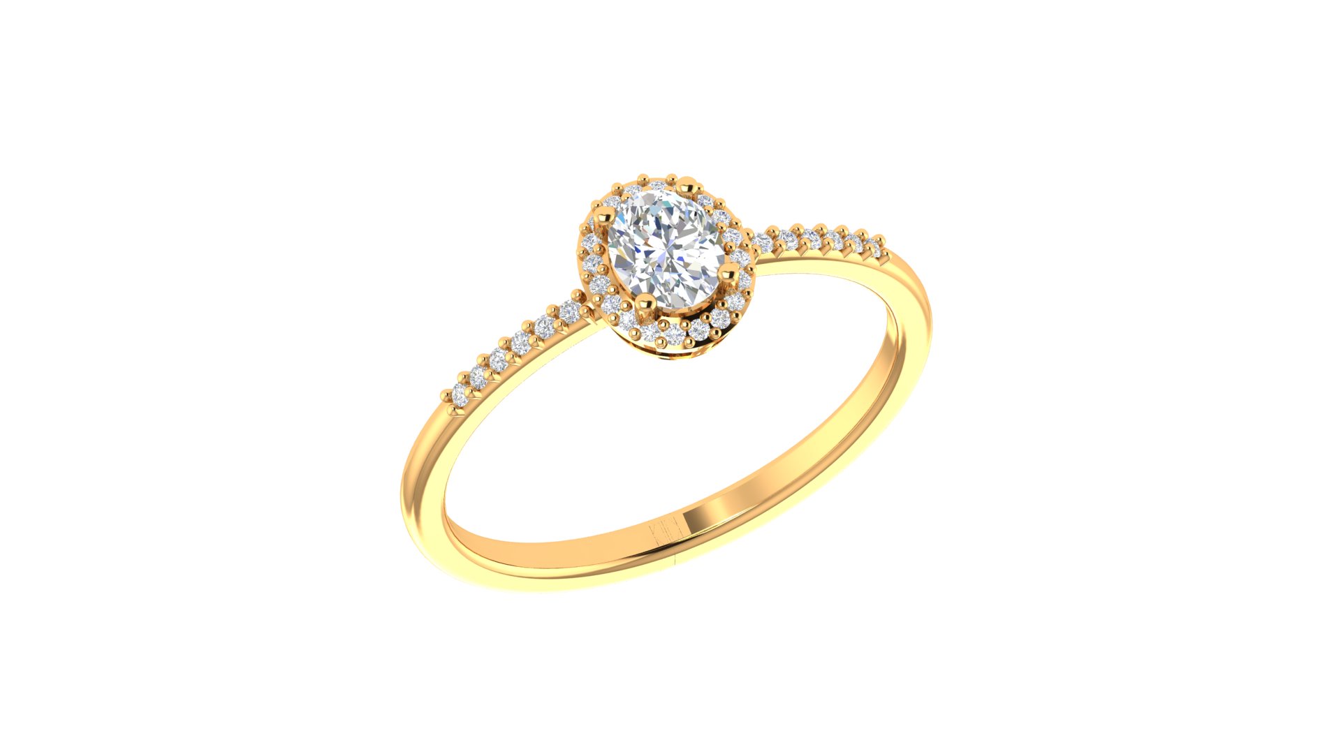 Classic Halo Diamond Ring - Image 1