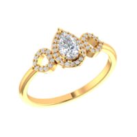 Elegant Three Stone Diamond Ring - Thumbnail Image 1