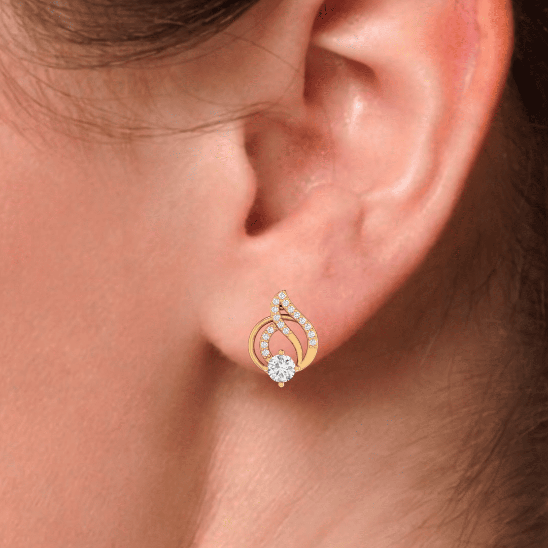 Calithra Teardrop Diamond Earrings - Image 7