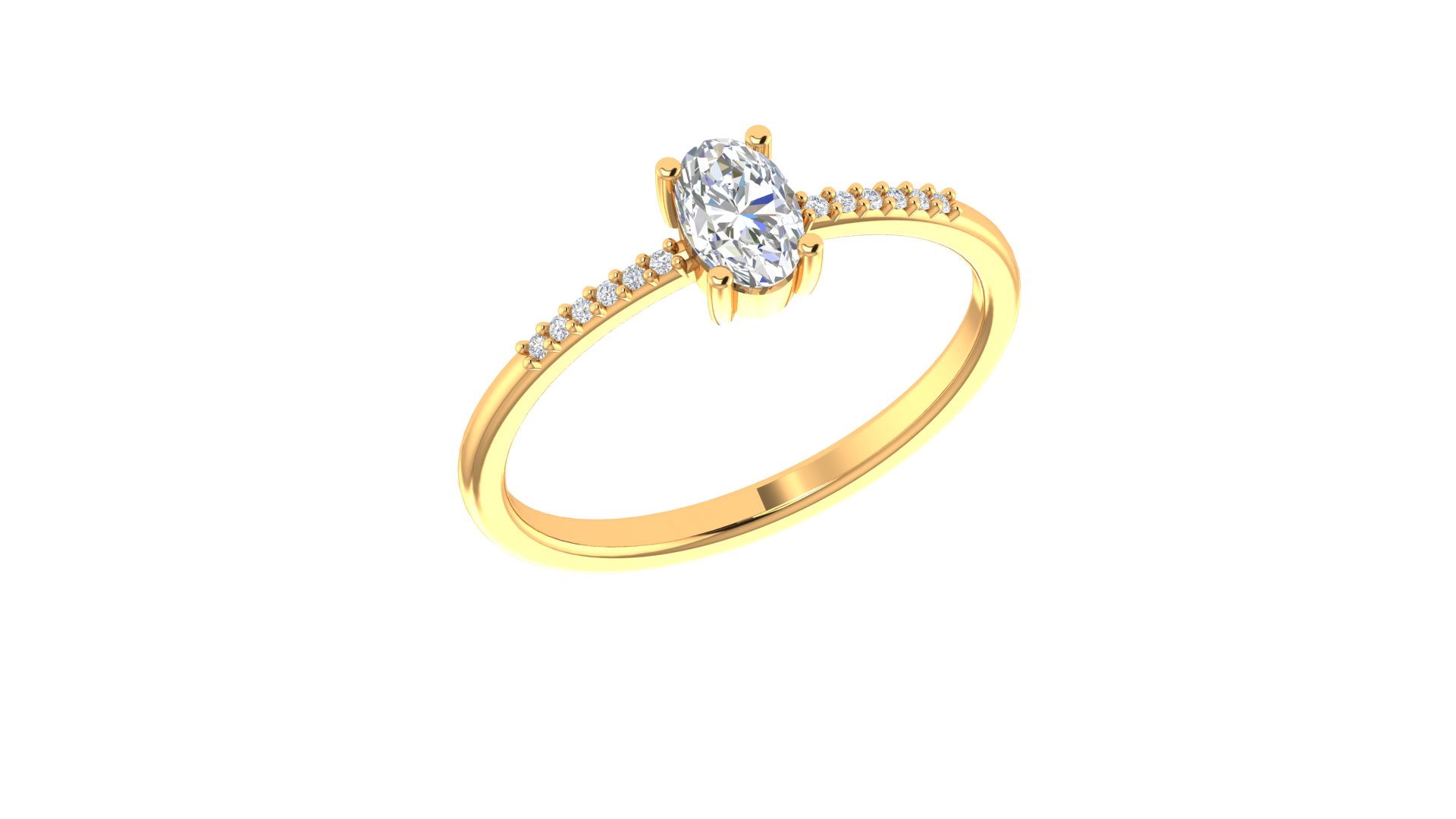Classic Solitaire Diamond Ring - Image 1