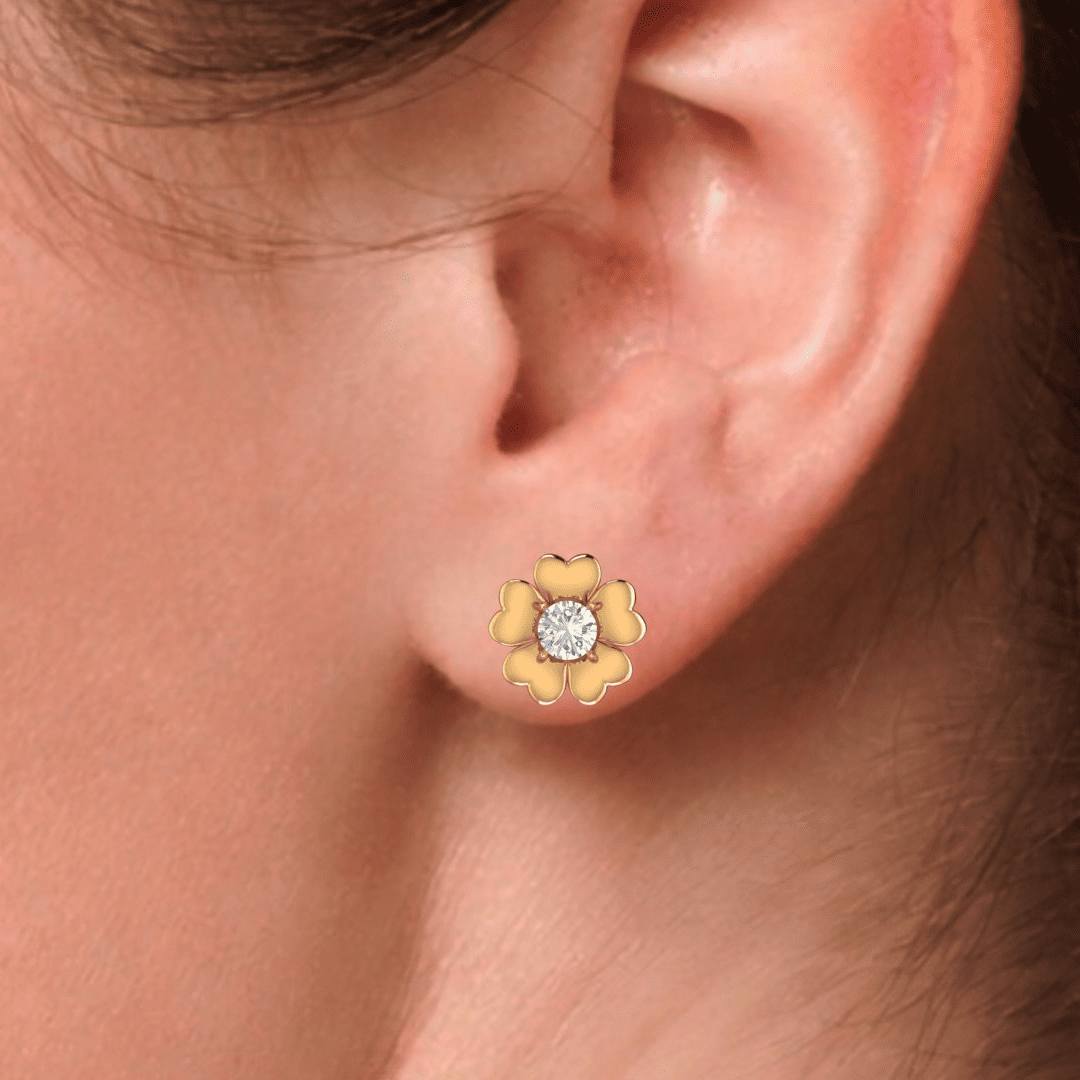 Florévia Halo Diamond Earrings - Image 8