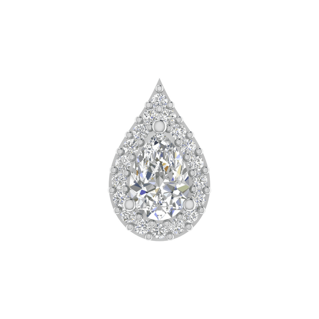 Seravelle Pear Diamond Earrings - Image 4