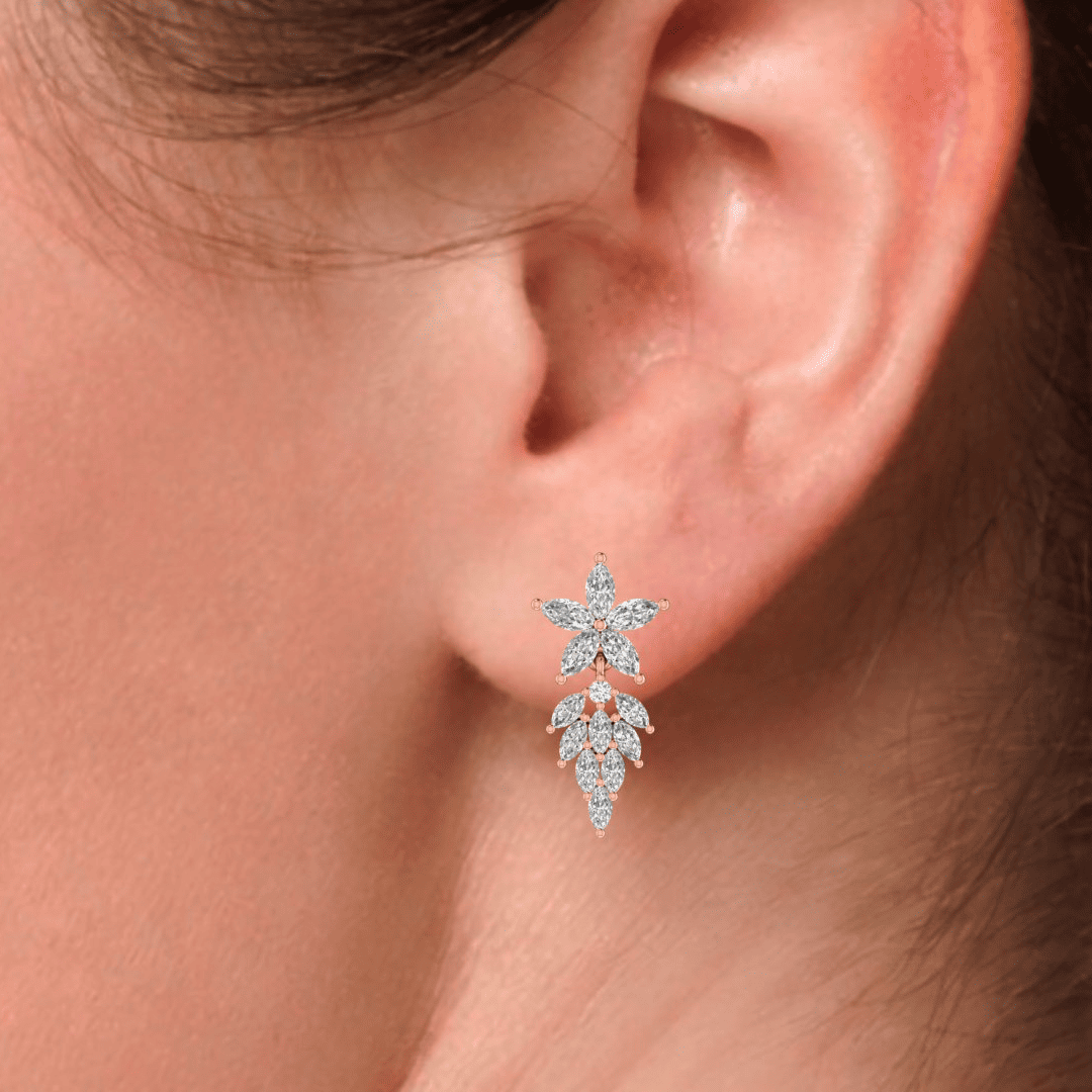 Floravelle Cascade Diamond Earrings - Image 8