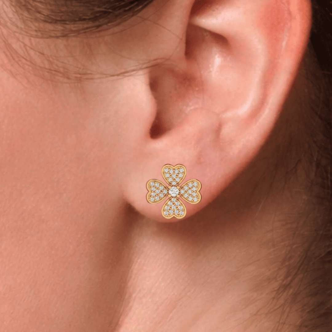 Seraphina Clover Diamond Earrings - Image 8