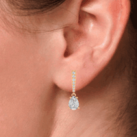 Avelisse Teardrop Diamond Earrings - Thumbnail Image 8
