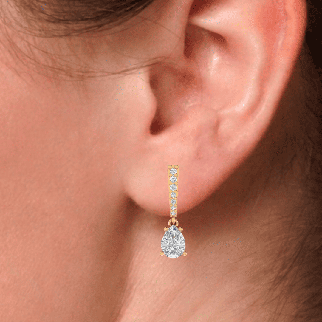 Avelisse Teardrop Diamond Earrings - Image 8
