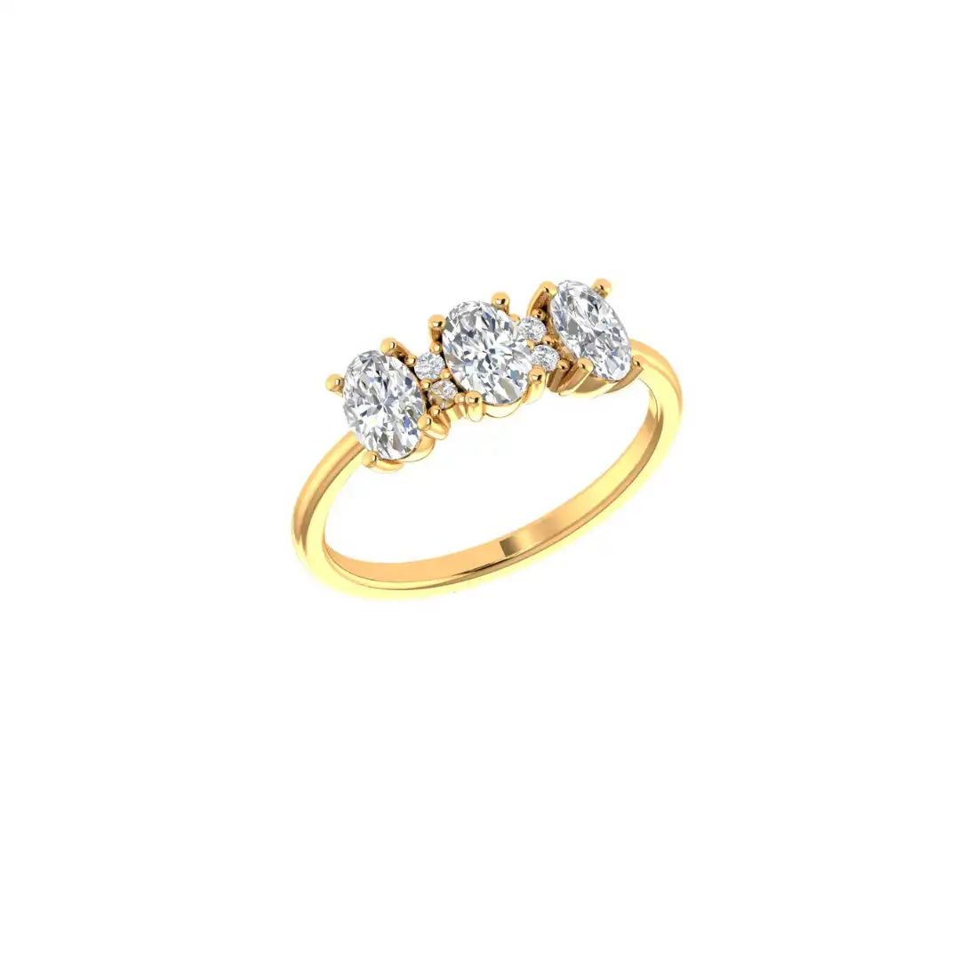 Three Stone Diamond Ring - Image 1