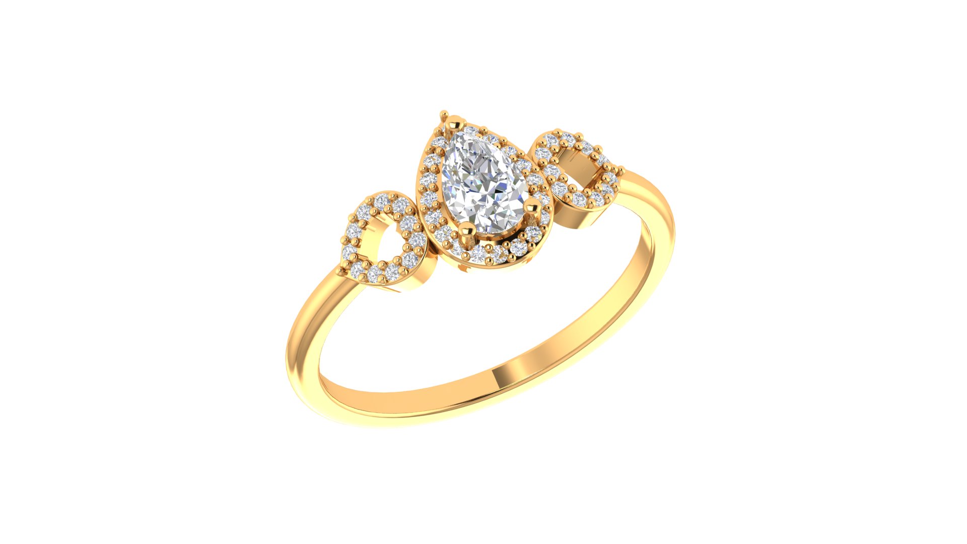 Elegant Three Stone Diamond Ring - Image 1