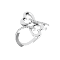 Seravelle Heart Diamond Ring - Thumbnail Image 8
