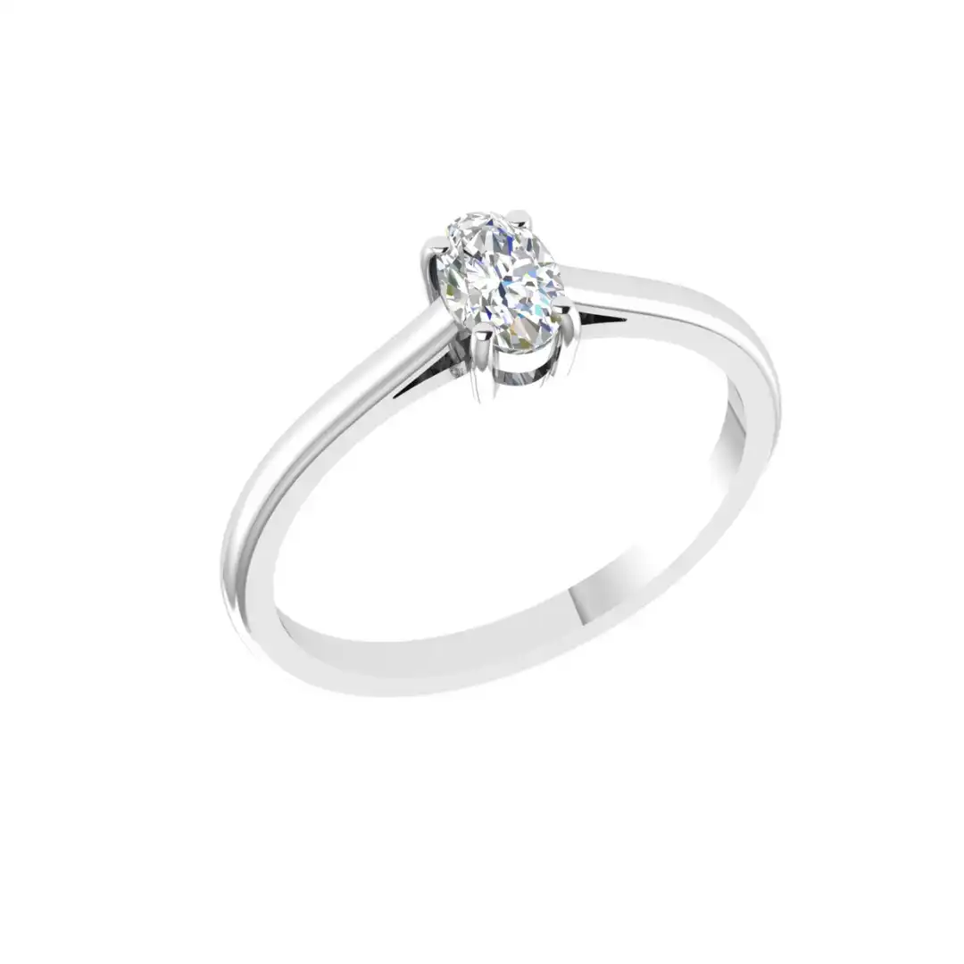 Orlienne Oval Diamond Ring - Image 5