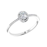 Classic Halo Diamond Ring - Thumbnail Image 5