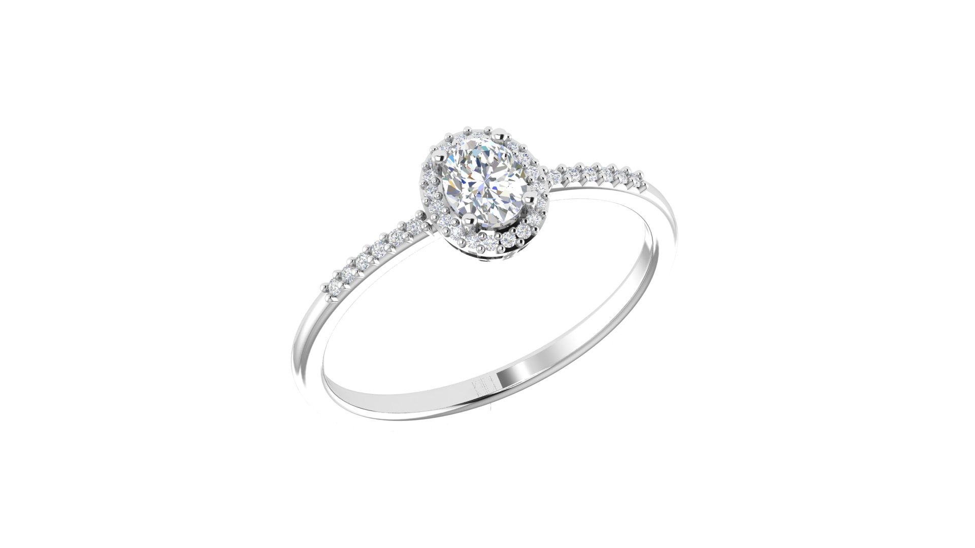 Classic Halo Diamond Ring - Image 5