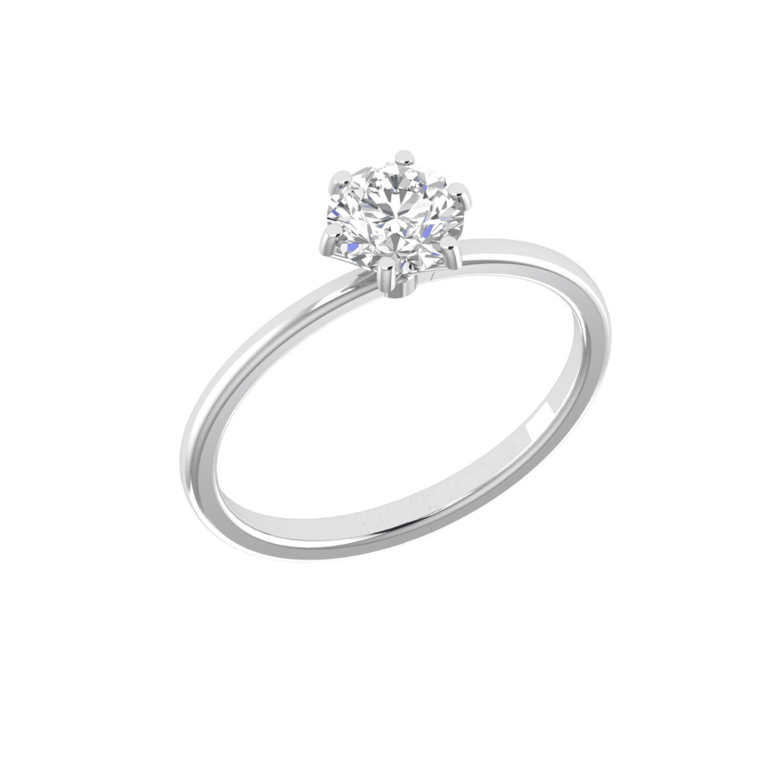 Elvara Solitaire Diamond Ring - Image 5