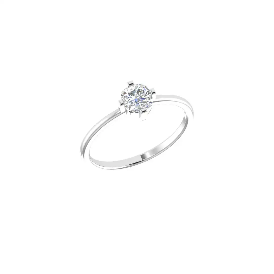 Round Diamond Solitaire Ring - Image 5