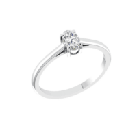 Seravelle Oval Diamond Ring - Thumbnail Image 5