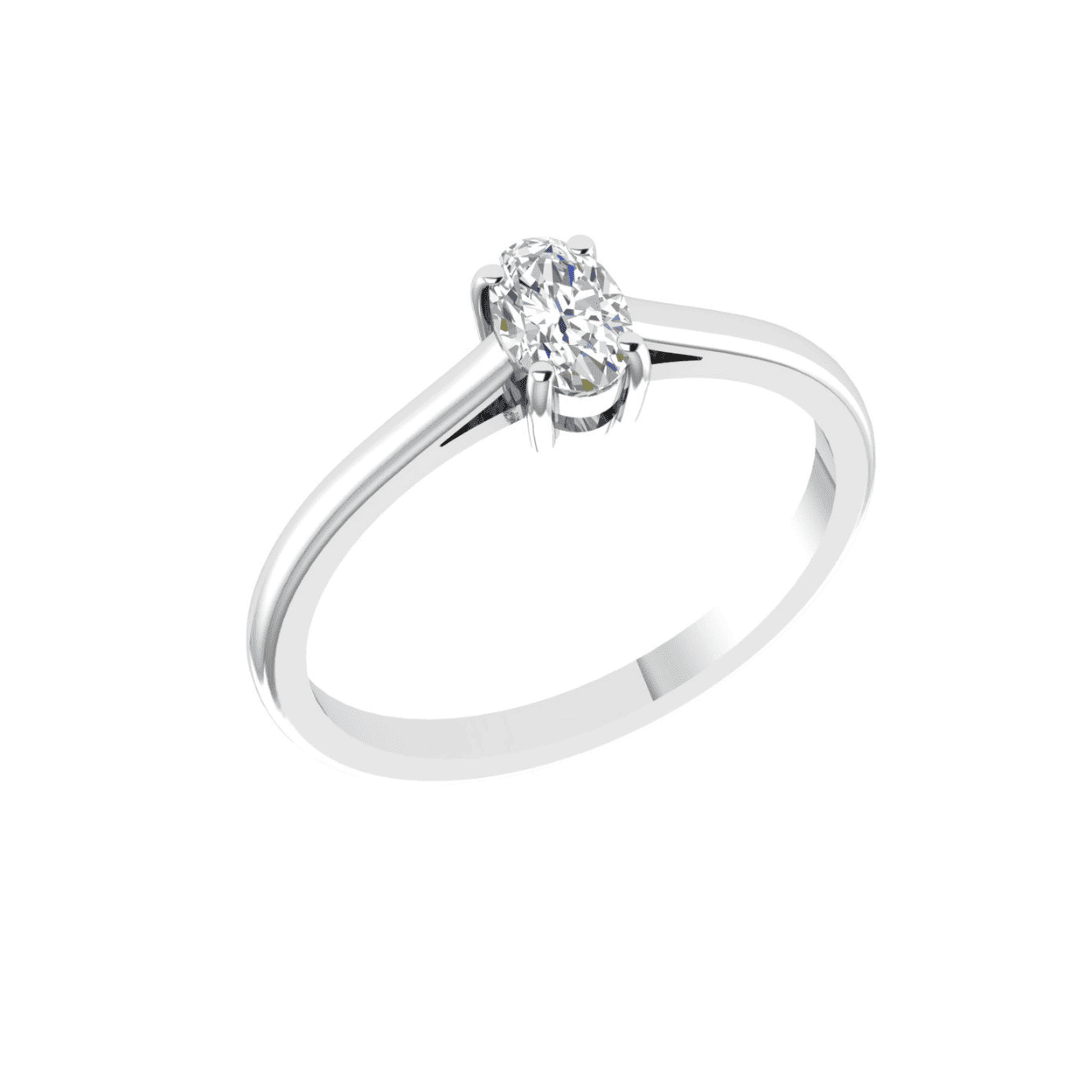 Seravelle Oval Diamond Ring - Image 5