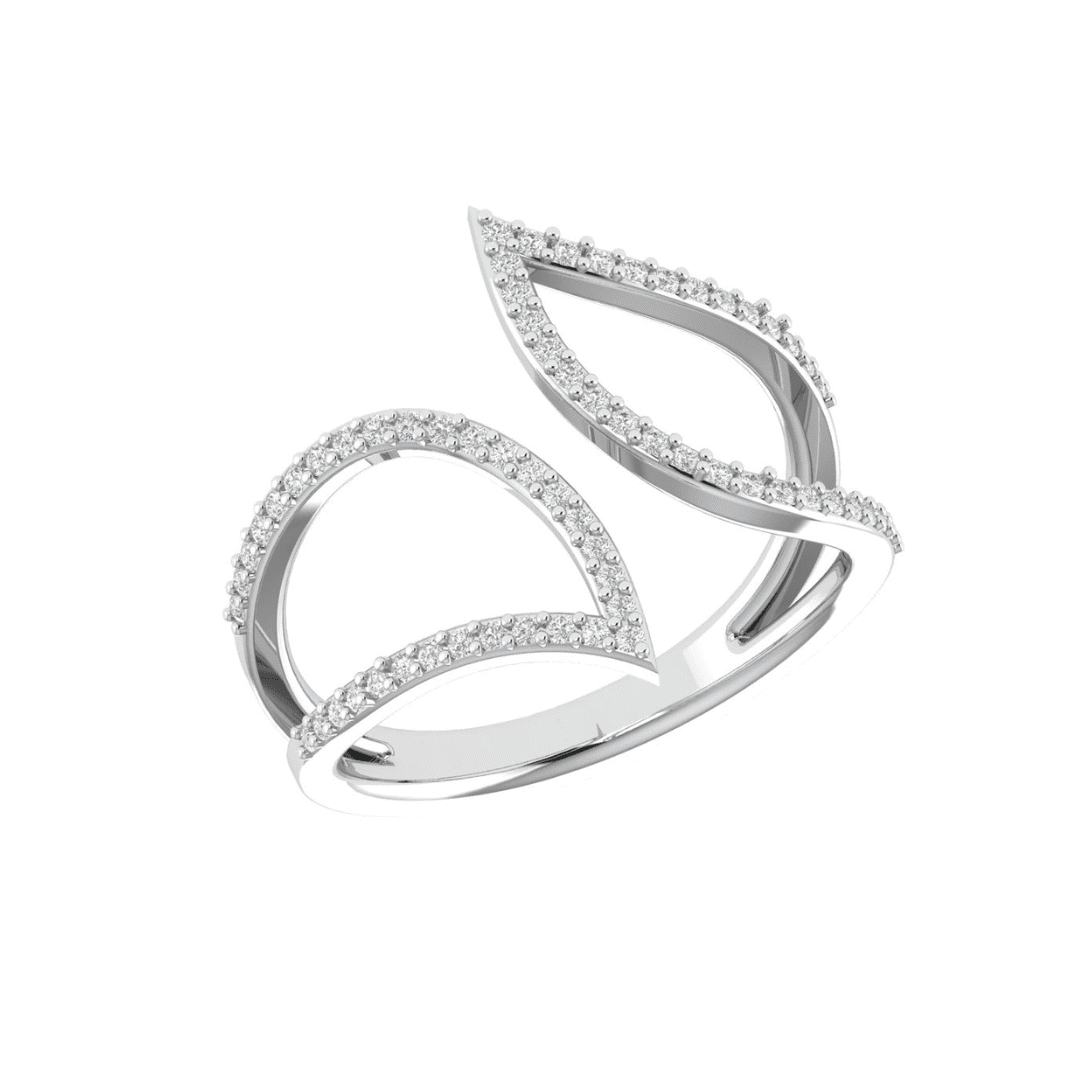Virellia Twin Arc Diamond Ring - Image 5