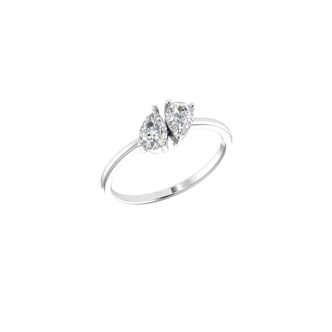Double Heart Diamond Ring - Image 5