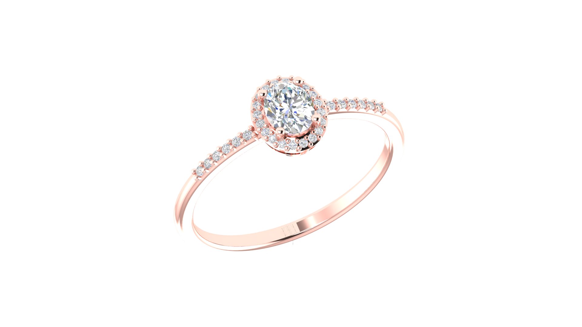 Classic Halo Diamond Ring - Image 9