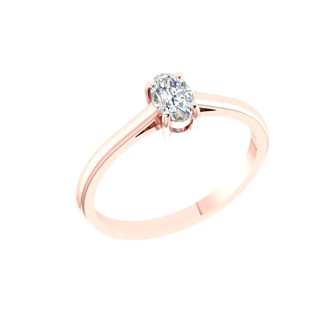 Orlienne Oval Diamond Ring - Image 8