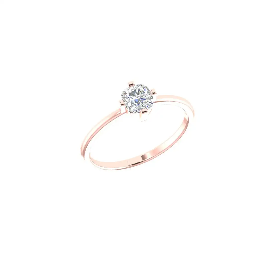 Round Diamond Solitaire Ring - Image 8