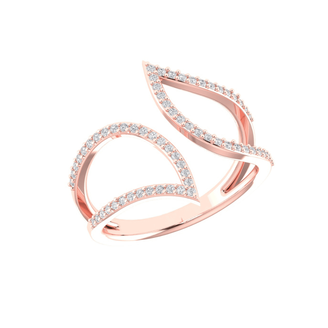 Virellia Twin Arc Diamond Ring - Image 8
