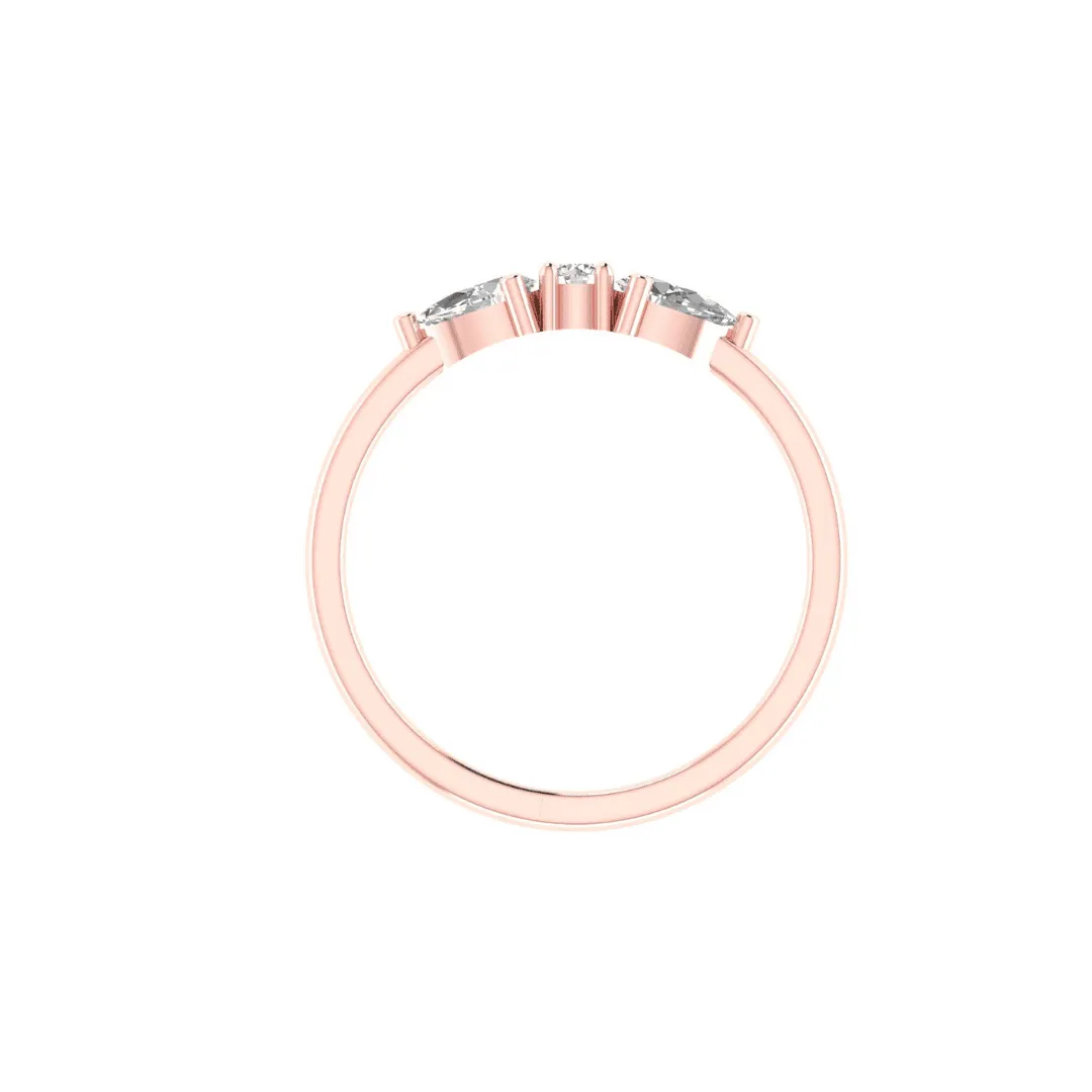 Elvaris Three-Stone Diamond Ring - Image 3