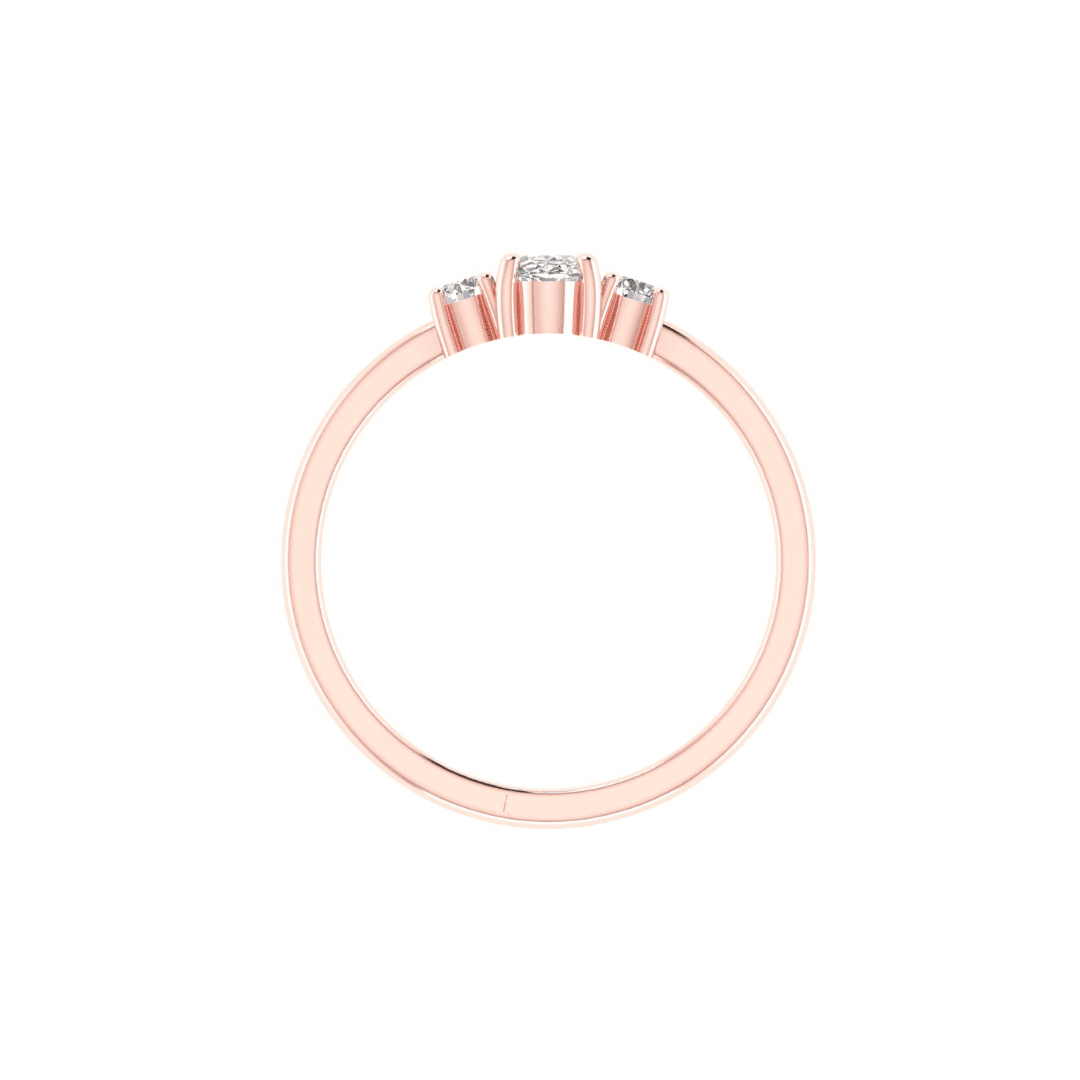 Seravelle Three-Stone Diamond Ring - Image 9
