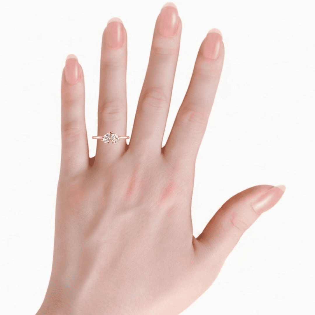 Avelisse Twin-Pear Diamond Ring - Image 11