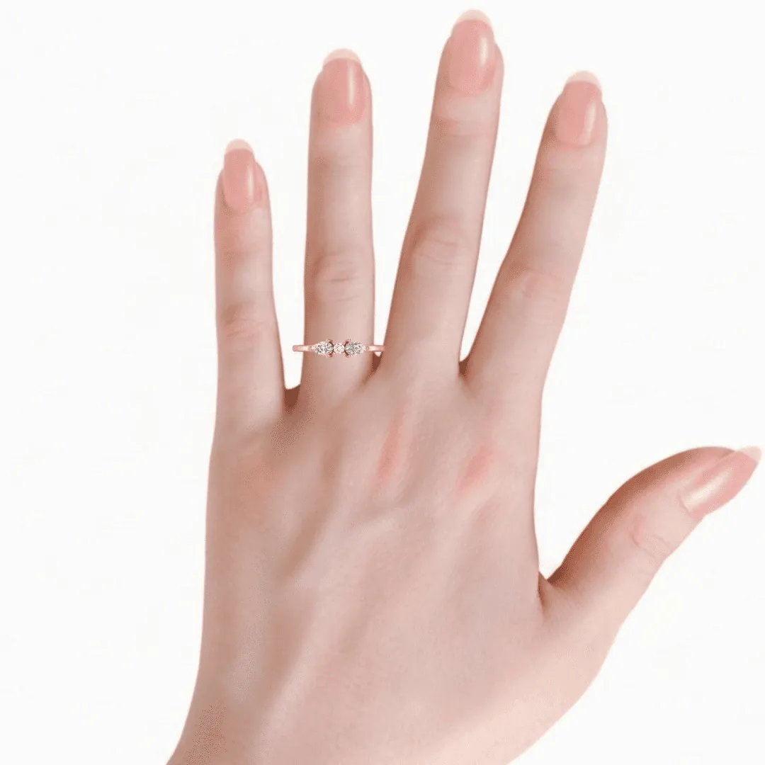 Elvaris Three-Stone Diamond Ring - Image 2