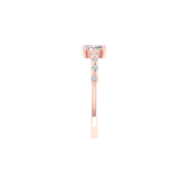 Elvaris Oval Halo Diamond Ring - Thumbnail Image 9