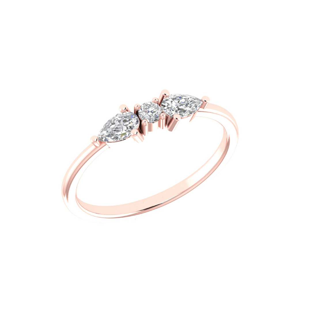 Elvaris Three-Stone Diamond Ring - Image 6